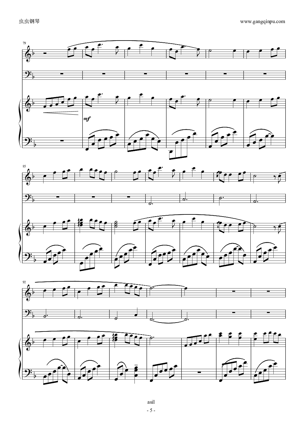 always with me（大小提琴钢琴合奏谱）