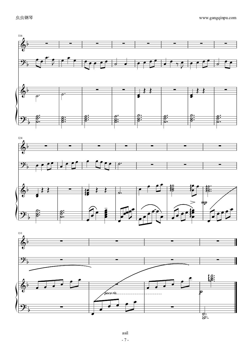 always with me（大小提琴钢琴合奏谱）