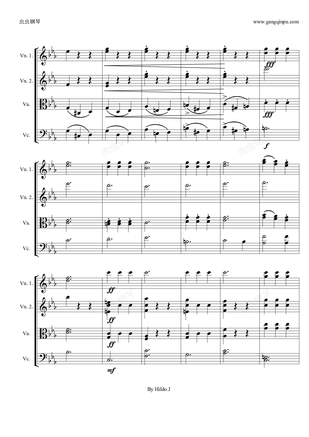 命运交响曲第三乐章弦乐版