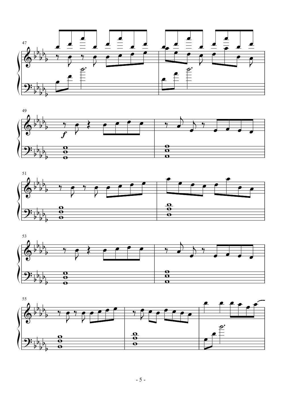 (简易版)horizon - janji钢琴谱-c调-虫虫乐谱