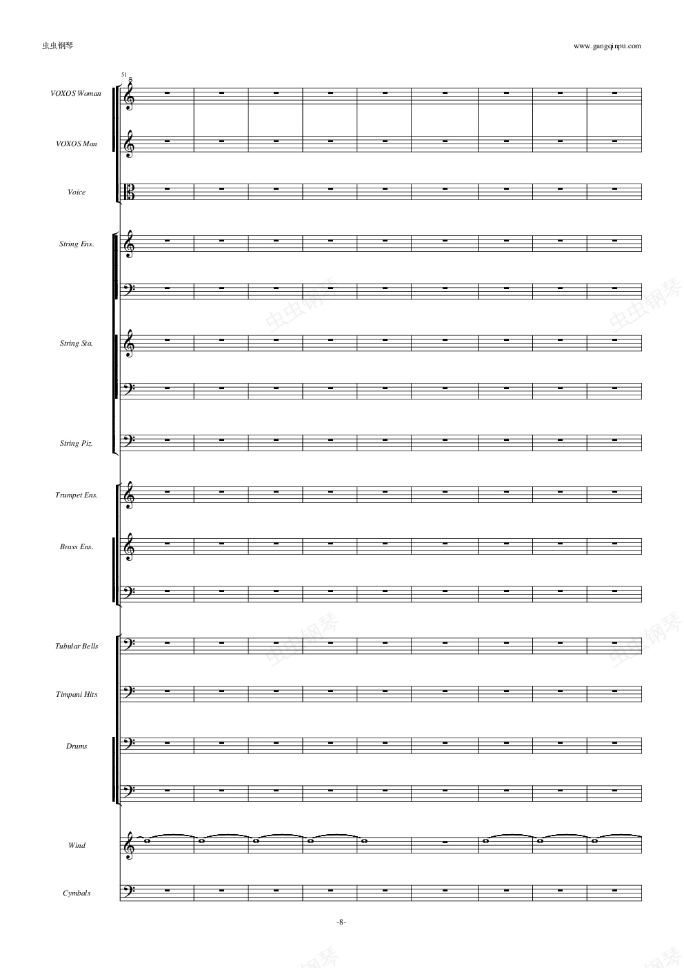 mass - 震撼唱诗班总谱,the mass - 震撼唱诗班总谱钢琴谱,the mass