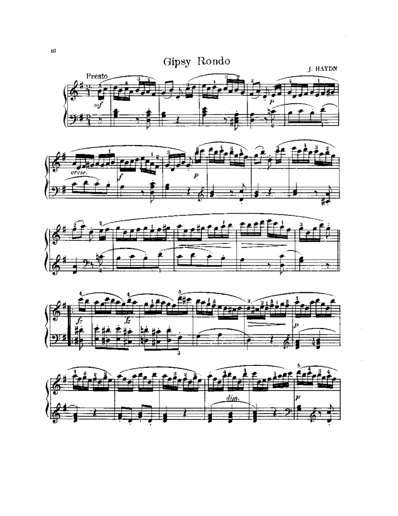 吉普赛回旋曲带指法版