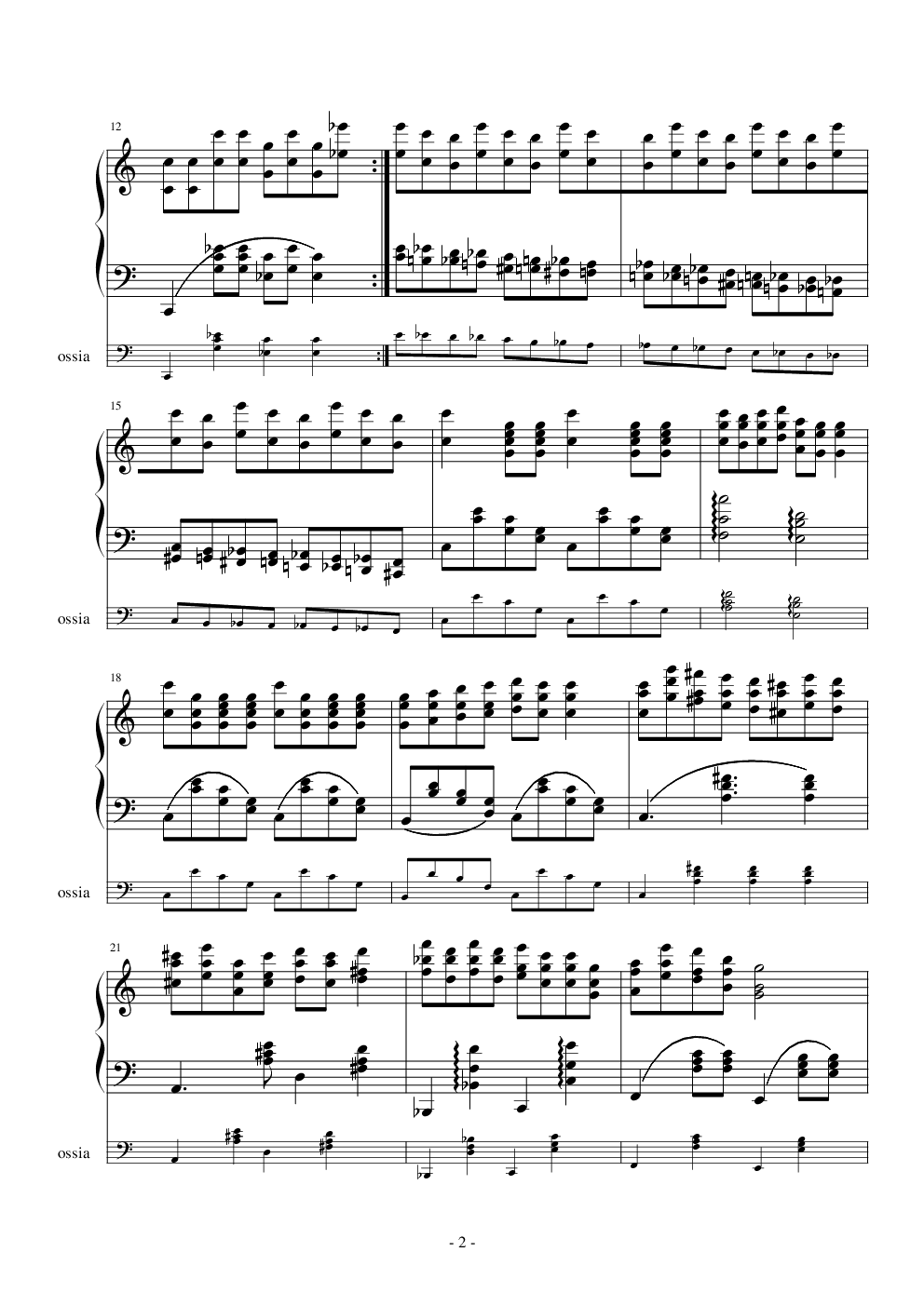 八度进行曲钢琴谱-c调-虫虫乐谱