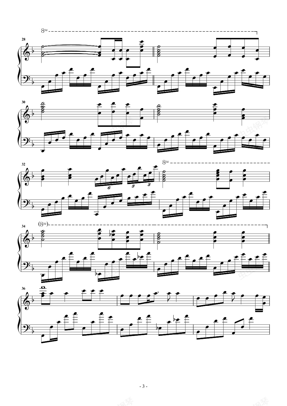 a little love,a little love钢琴谱,a little lovef调钢琴谱,a