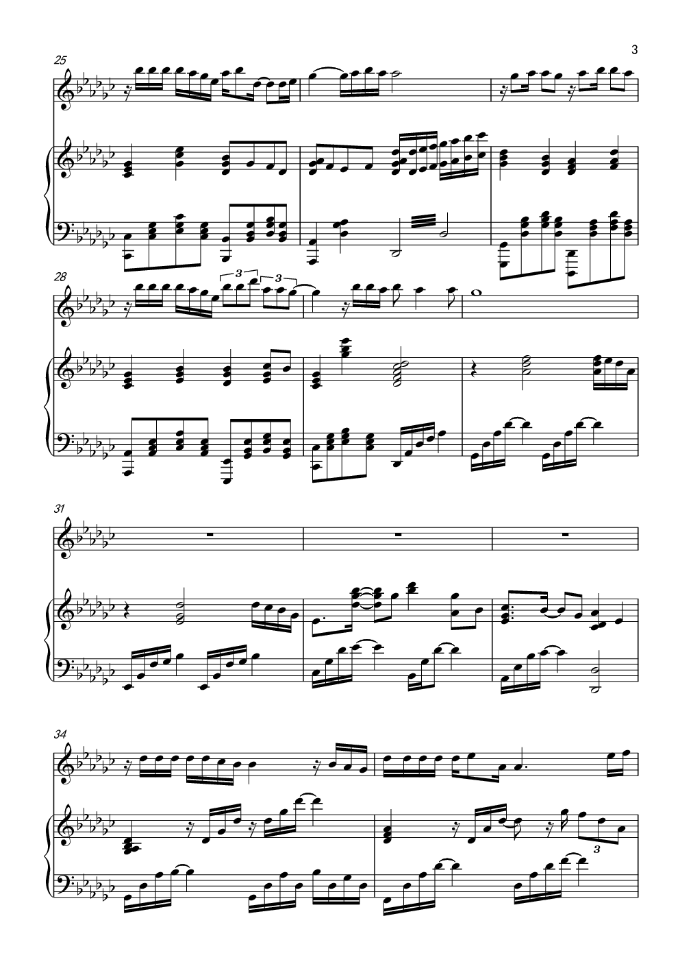 炫耀-陈洁仪 钢琴伴奏谱