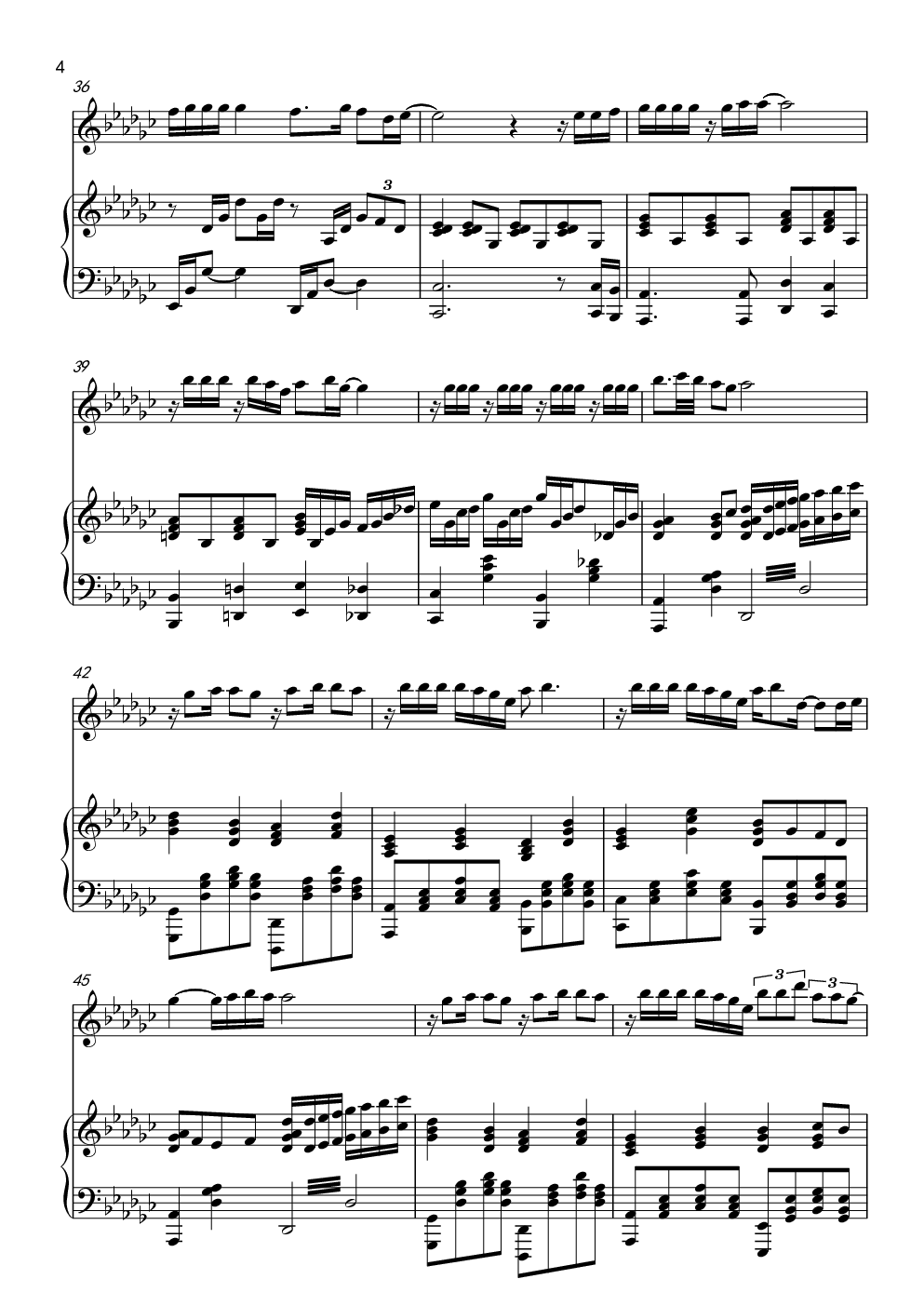 炫耀-陈洁仪 钢琴伴奏谱