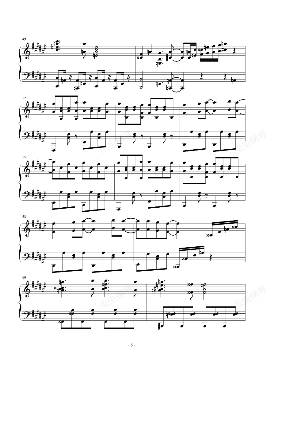 【animenz】まっしろわーるど[未确认で进行形ed]钢琴谱-祎ashbell