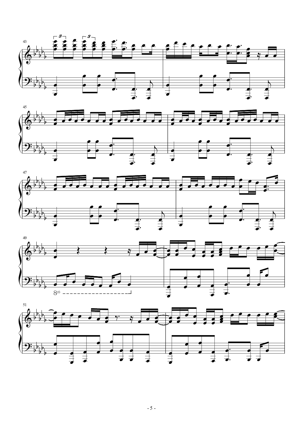 砂之惑星钢琴谱-c调-虫虫乐谱