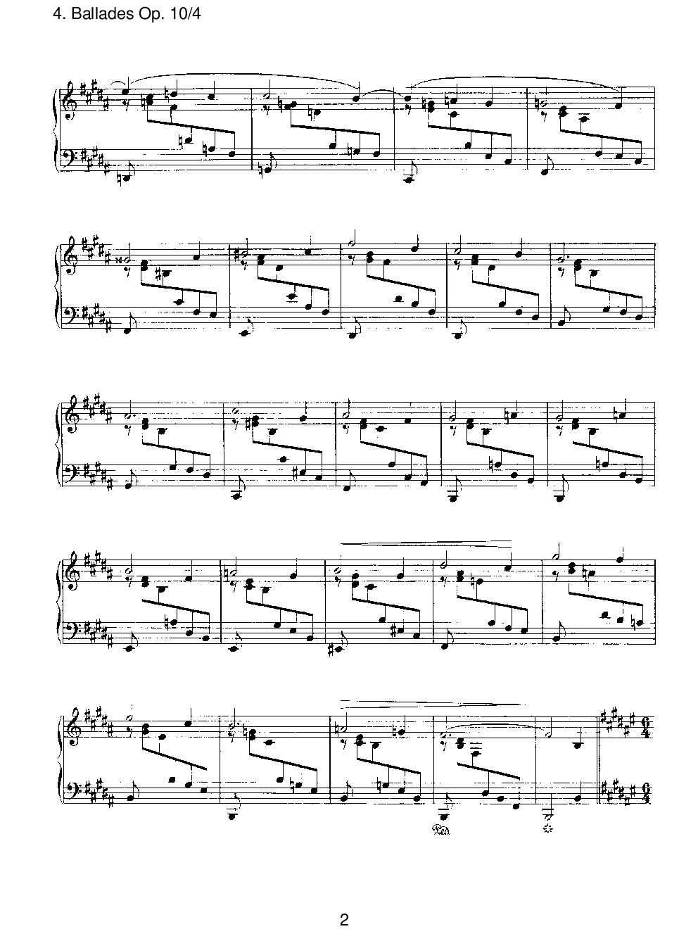 勃拉姆斯 《叙事曲》 Op.10  No.4