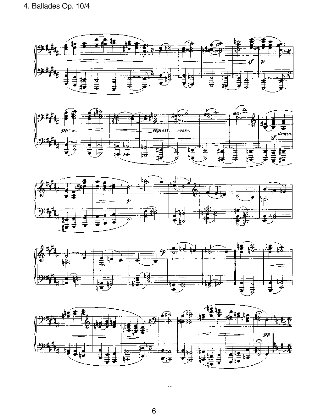 勃拉姆斯 《叙事曲》 Op.10  No.4