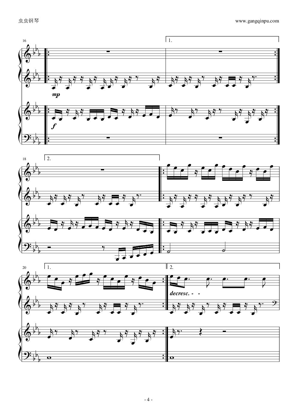 植物大战僵尸，僵尸博士（双钢琴版）