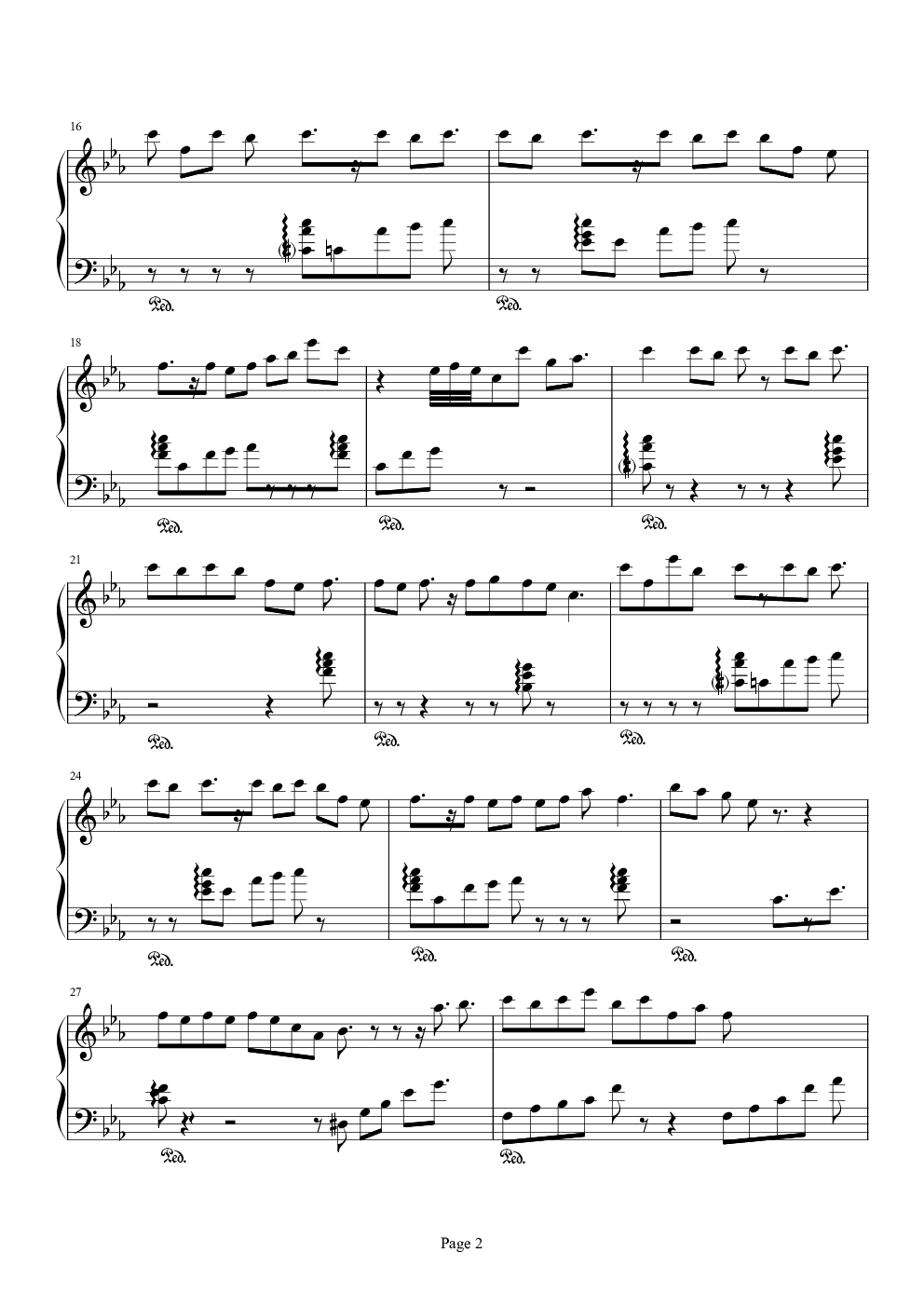 天地缓缓钢琴谱-瓜干-虫虫乐谱