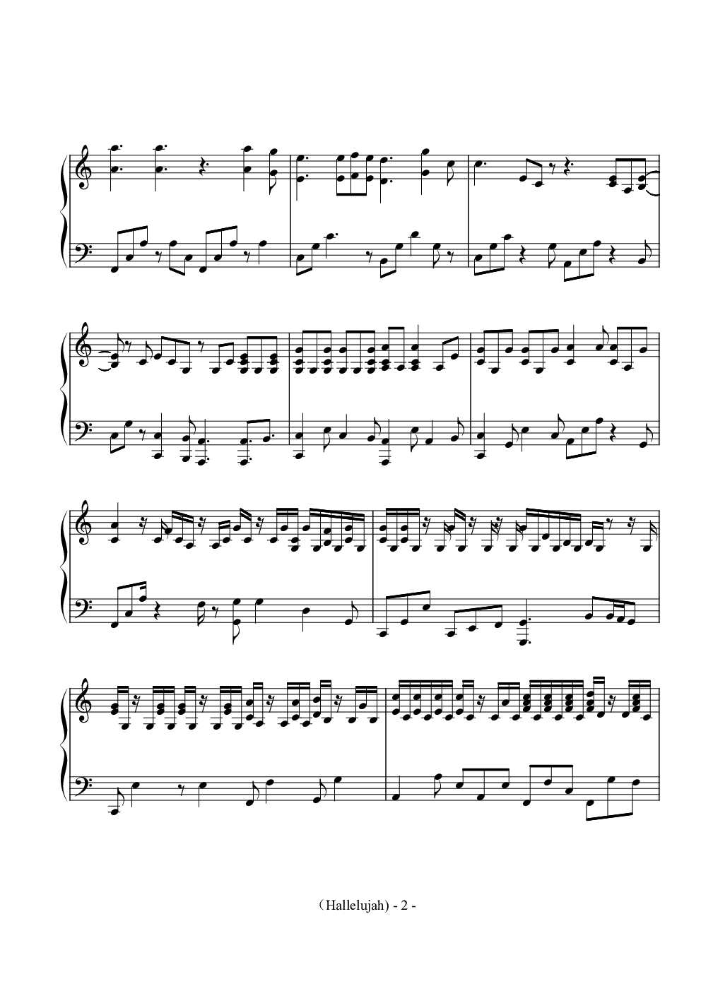 Hallelujah（Leonard Cohen）