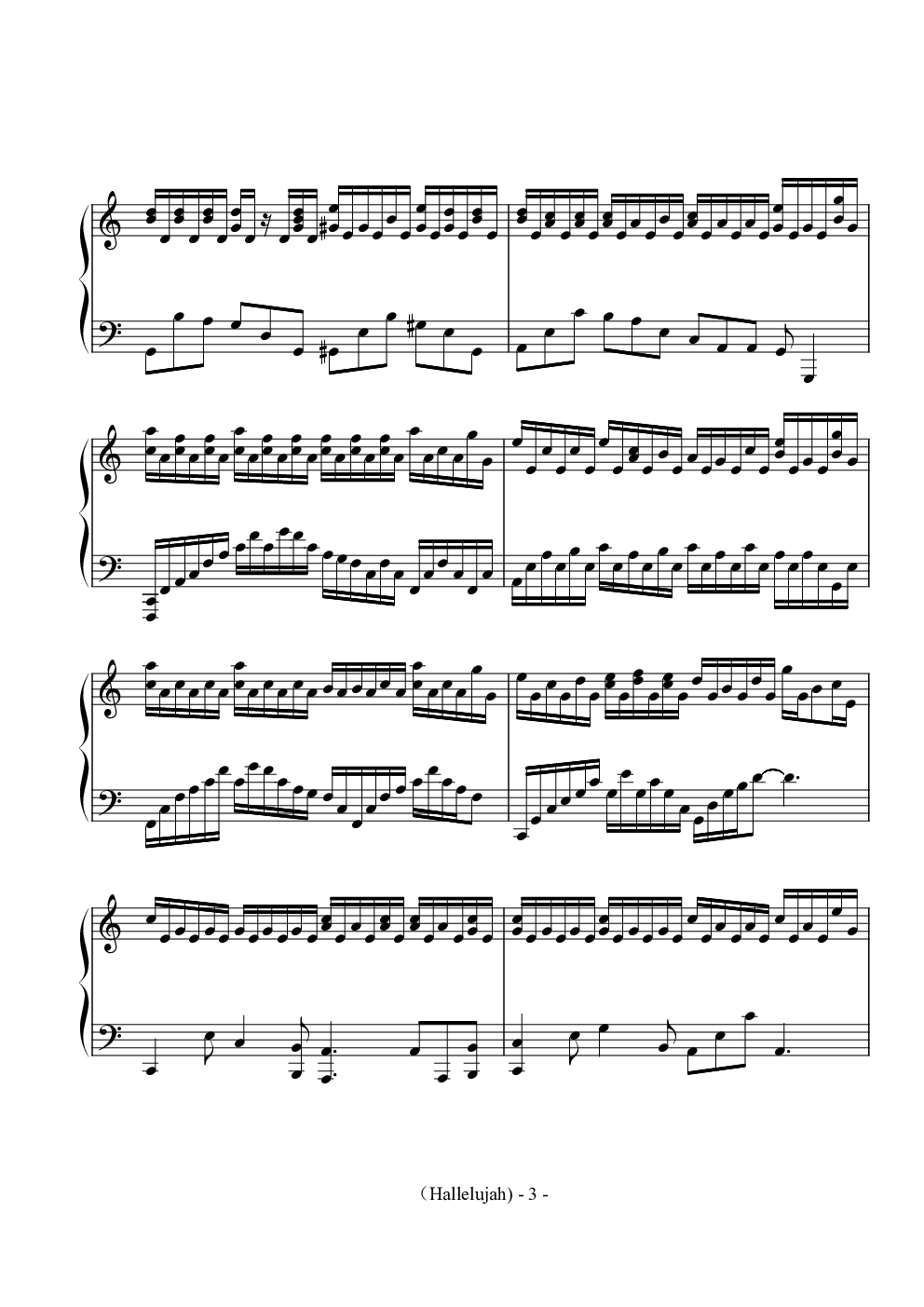 Hallelujah（Leonard Cohen）