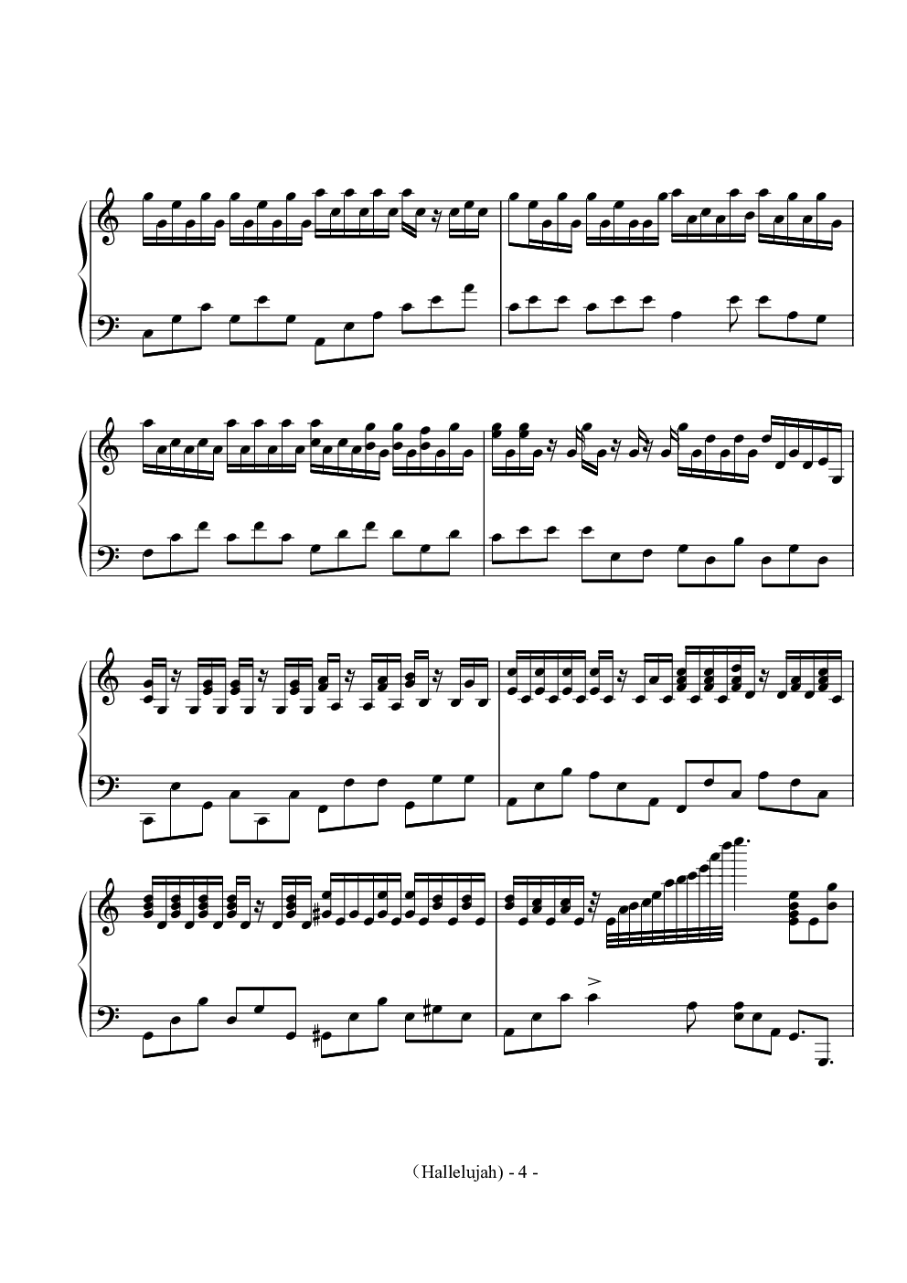 Hallelujah（Leonard Cohen）