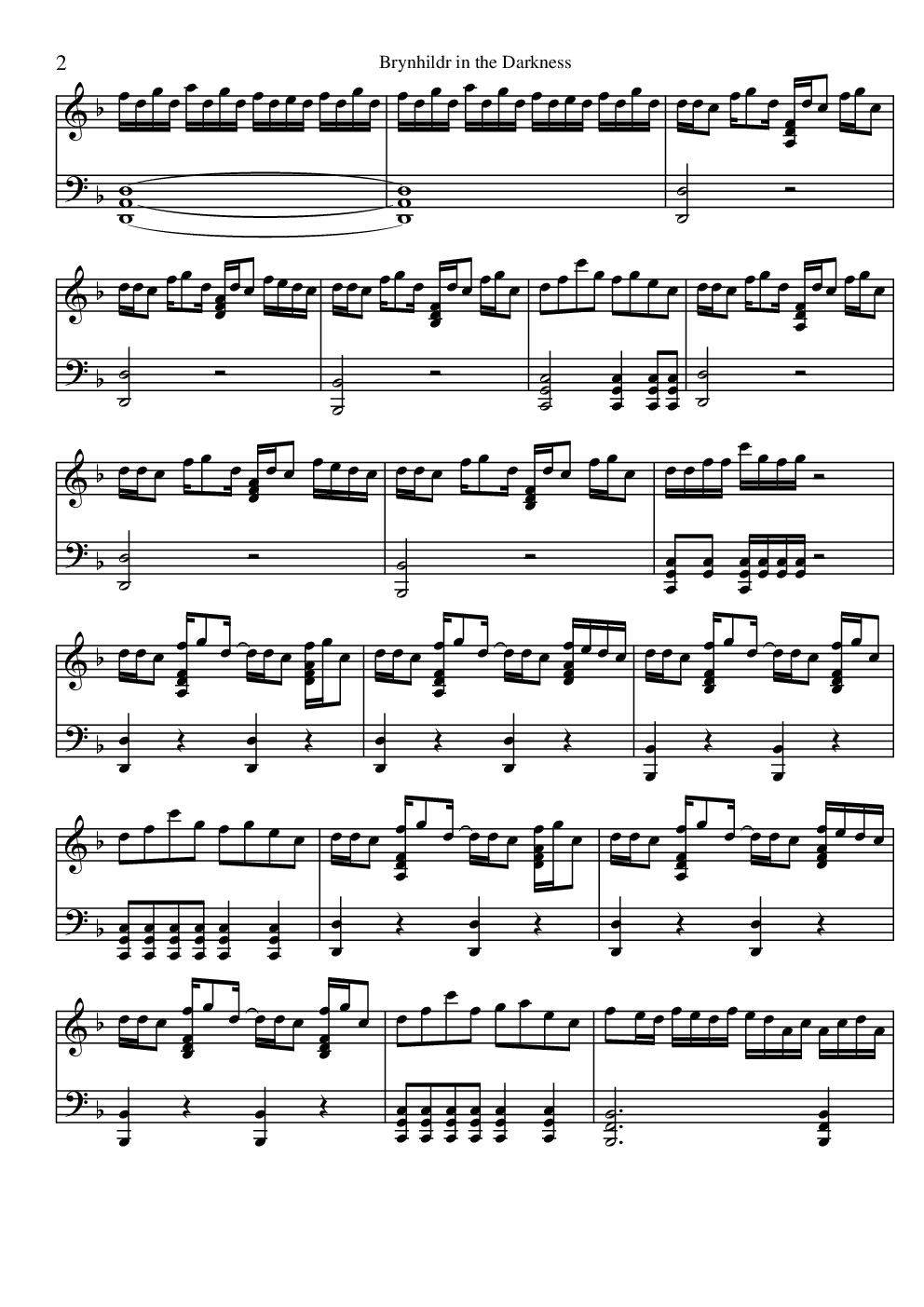 brynhildr in the darkness - 极黑的布伦希尔特钢琴谱-b0mbar-虫虫