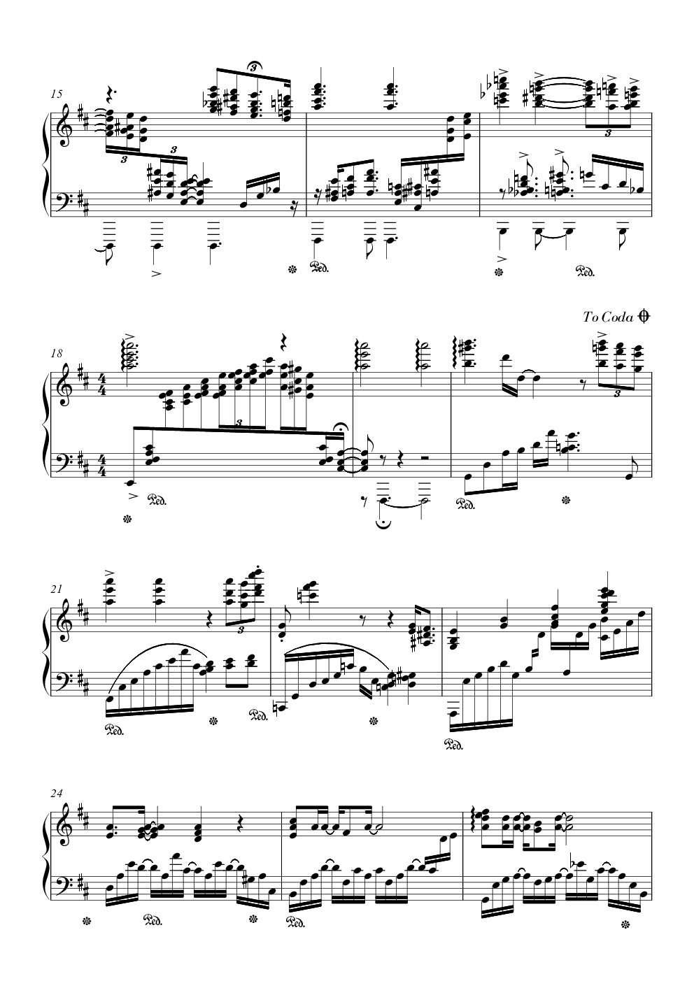 "告别曲"-陈文戈钢琴谱-马介休-虫虫乐谱