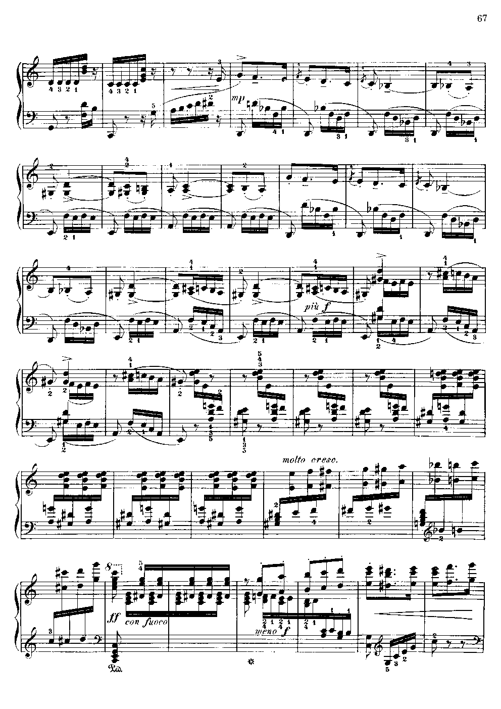 莫什科夫斯基 西班牙随想曲 op.37钢琴谱-c调-虫虫乐谱