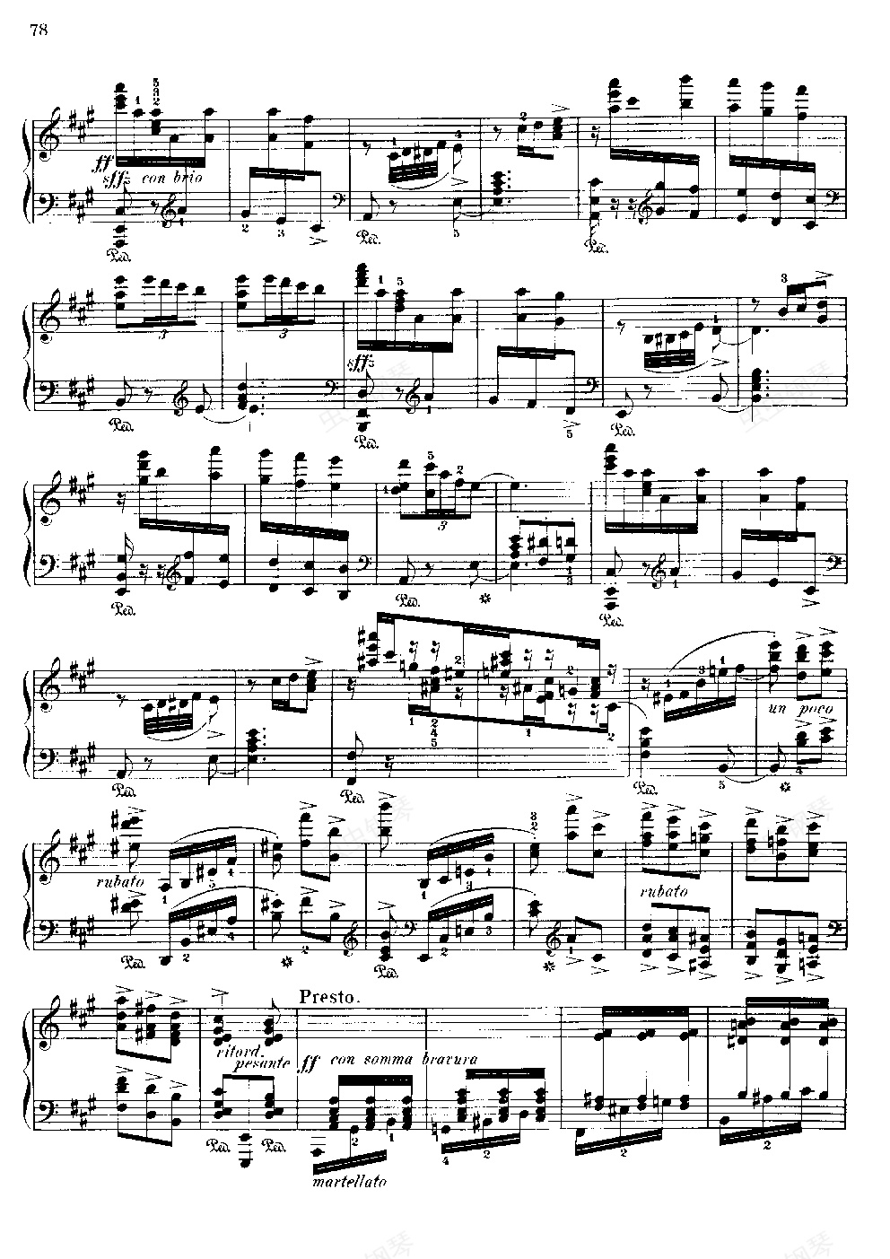 37钢琴谱,莫什科夫斯基 西班牙随想曲 op.37c调钢琴谱,莫什科夫斯基