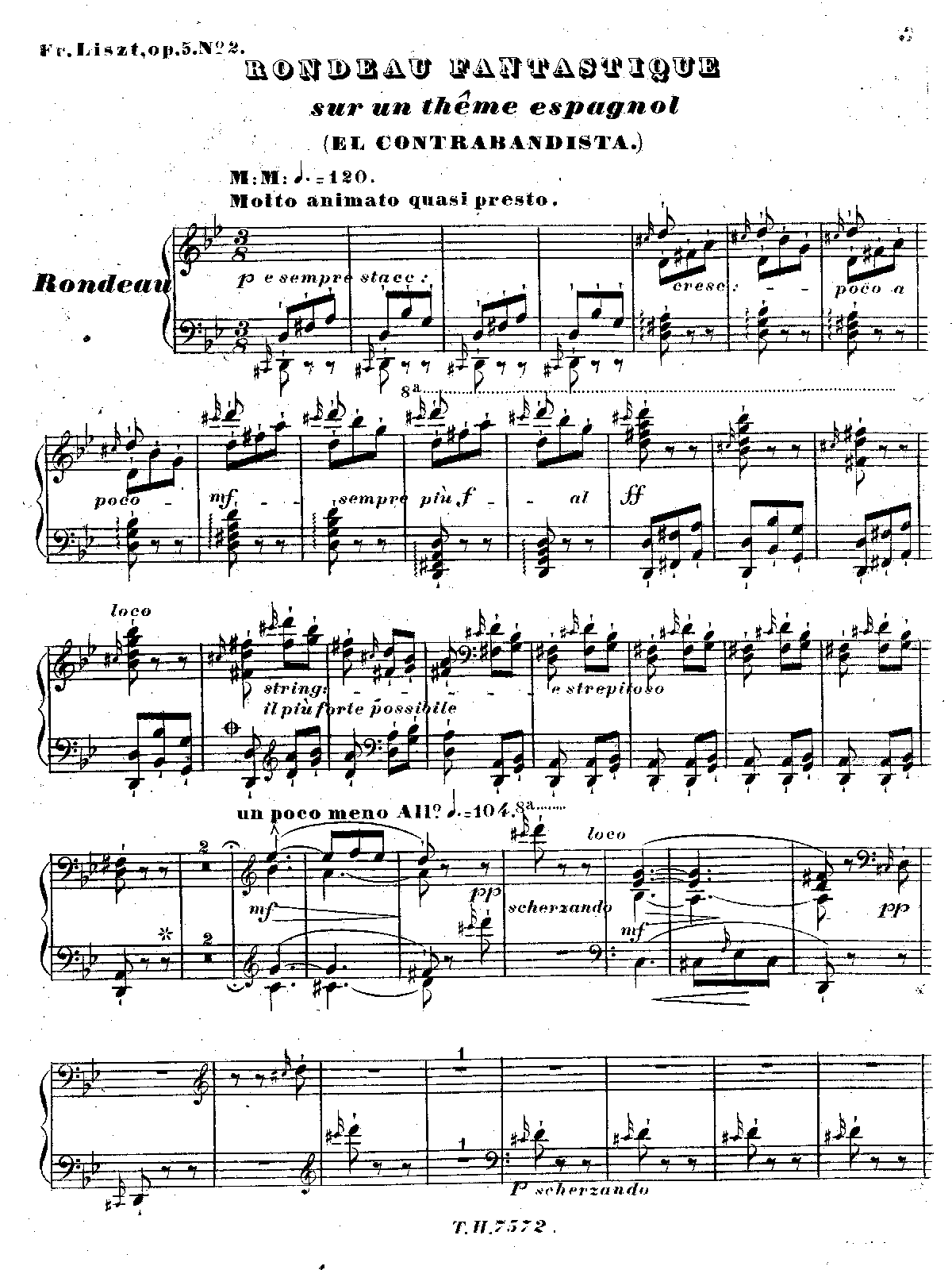 李斯特 西班牙走私犯回旋曲  S.252