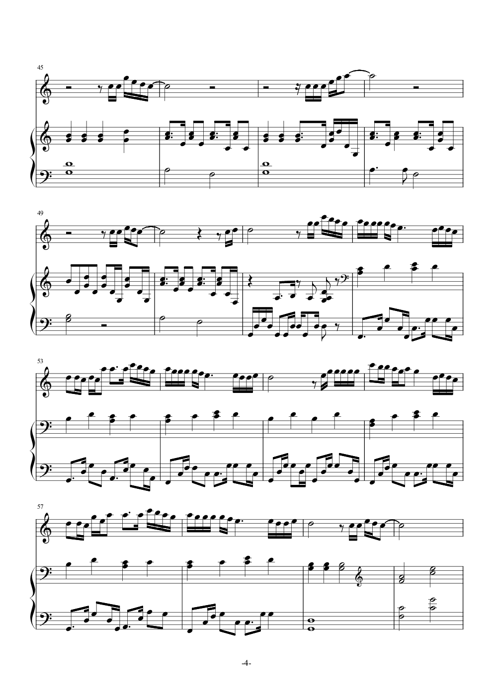 Let Her Go-钢琴伴奏版