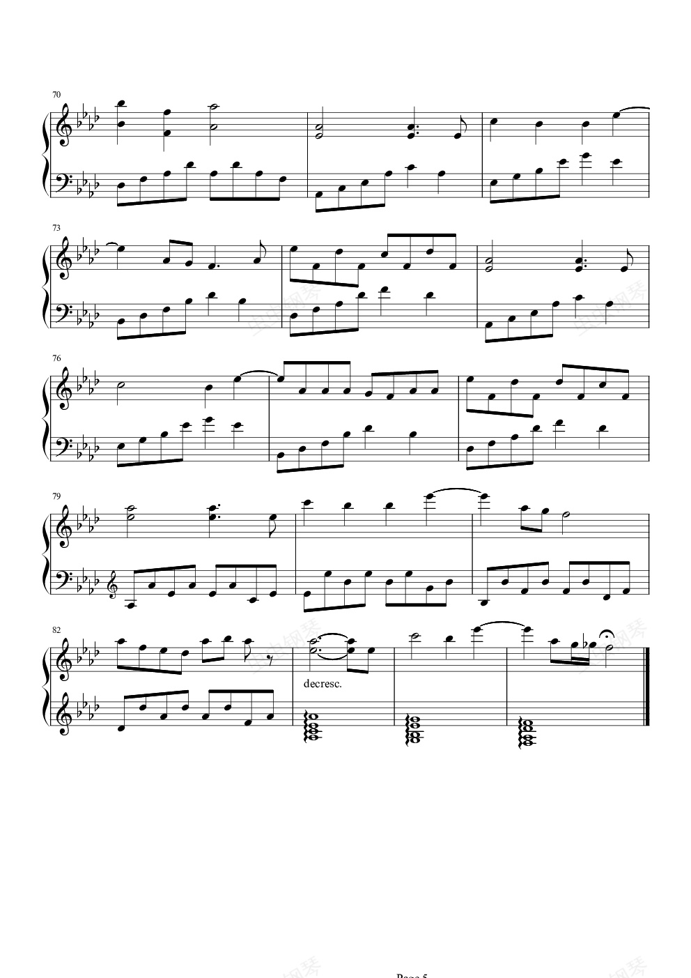 wildest dreams,wildest dreams钢琴谱,wildest dreamsab调钢琴谱