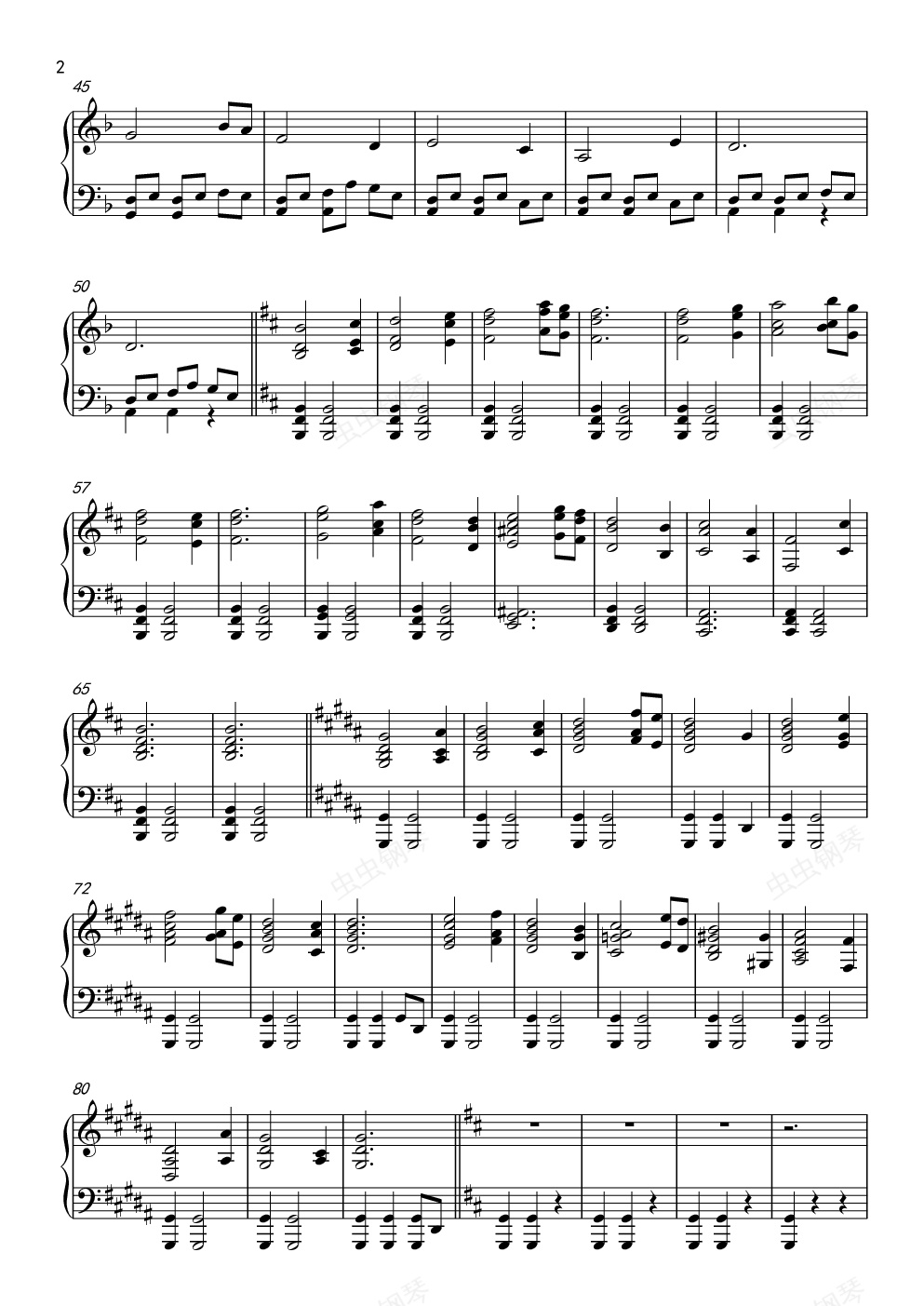 davy jones,加勒比海盗2亡灵宝藏 davy jones钢琴谱,加勒比海盗2亡灵