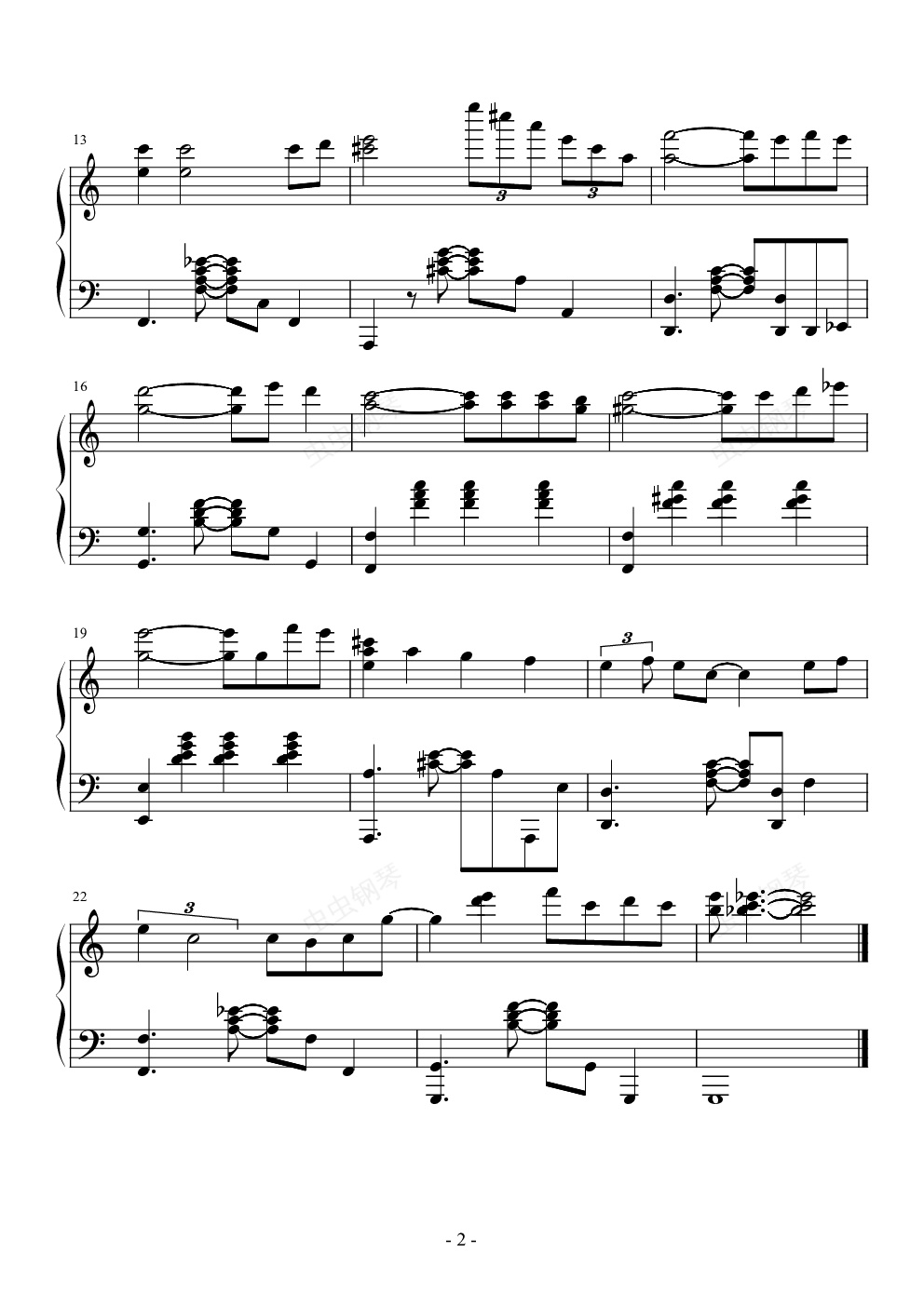 开心消消乐背景音乐钢琴谱-c调-虫虫钢琴