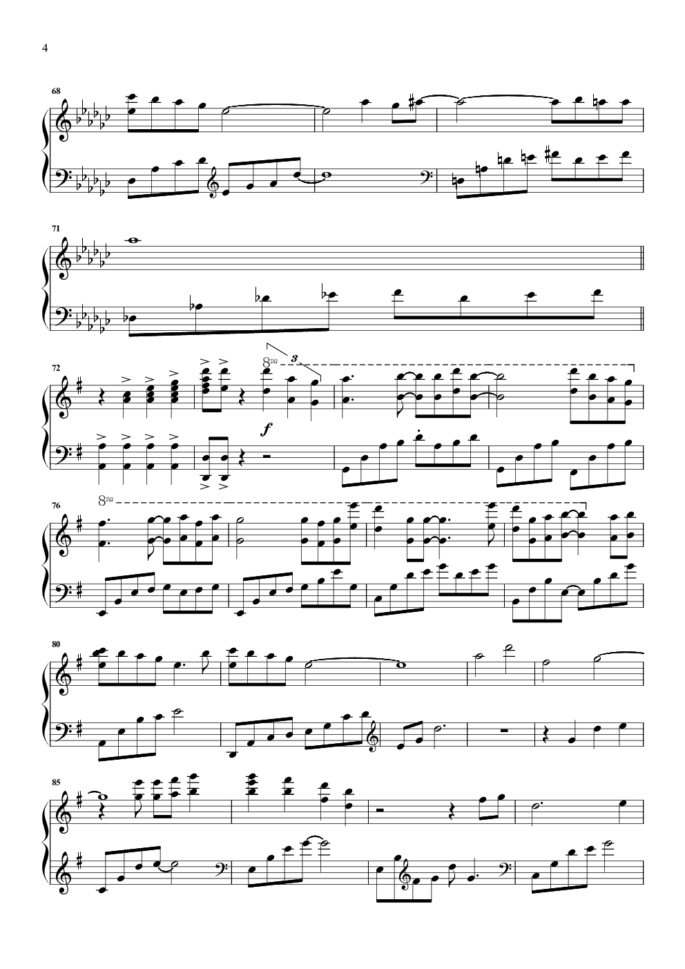 心有独钟钢琴谱-wza67865385-虫虫乐谱