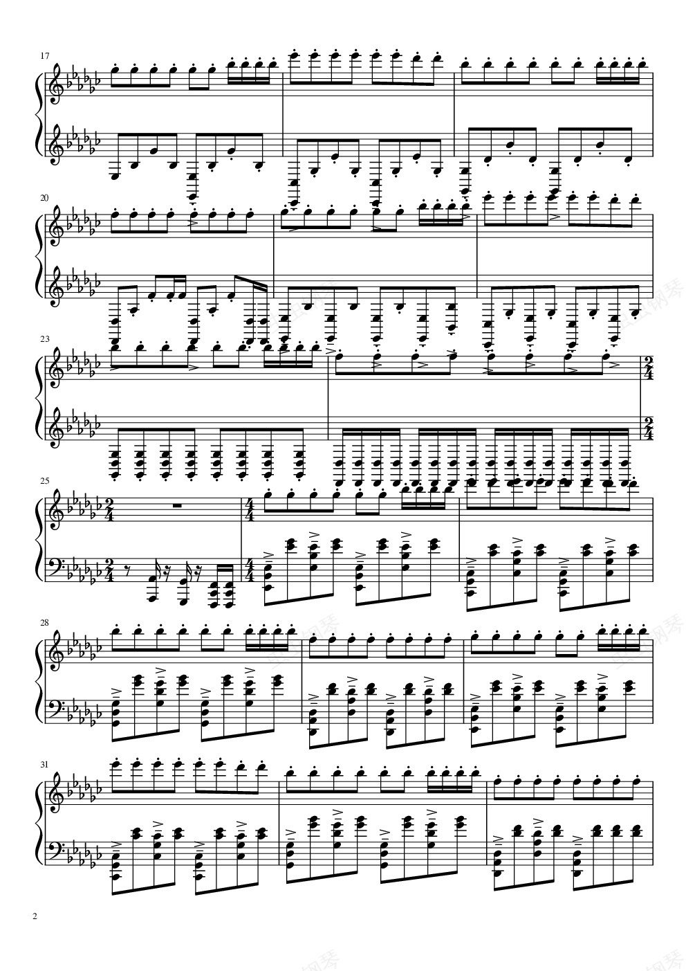 fede钢琴谱-[过眼云烟]-虫虫钢琴