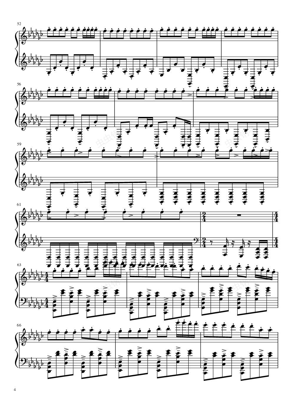 fede钢琴谱-[过眼云烟]-虫虫钢琴