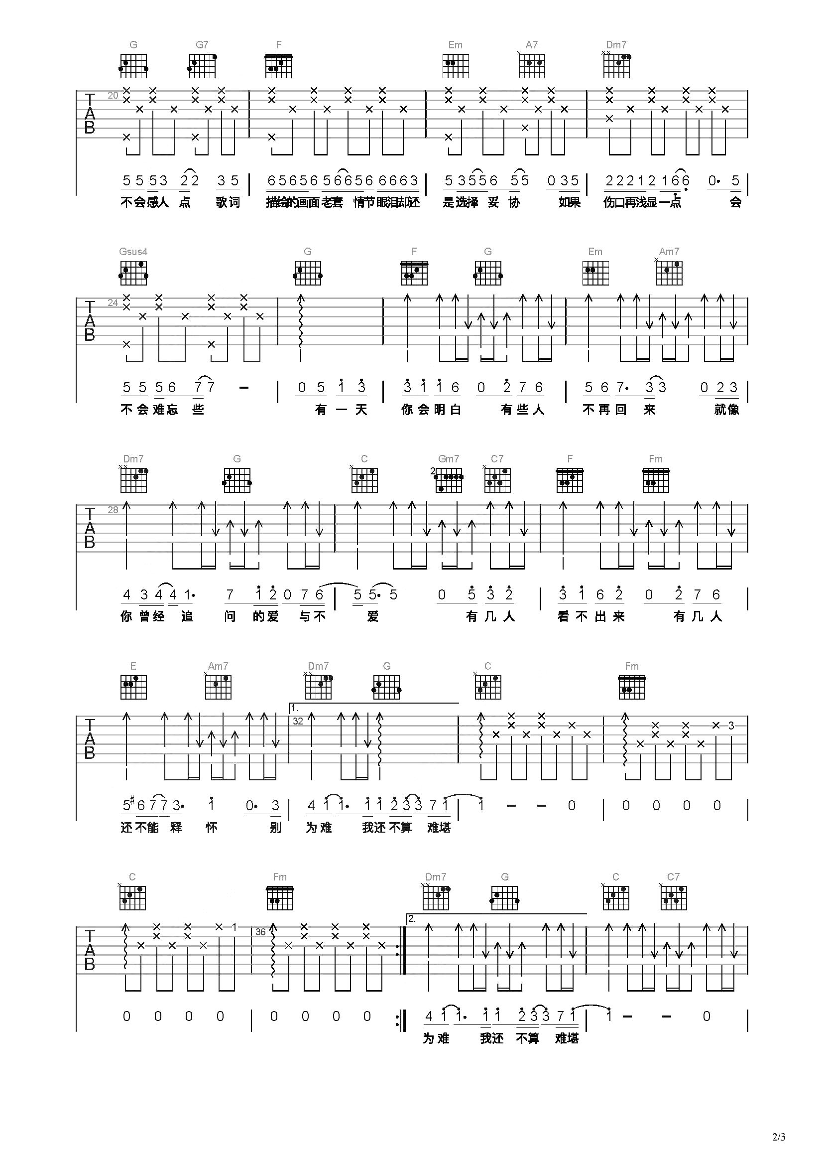 2020抖音吉他谱,2020抖音吉他,抖音吉他(第16页)_大山谷图库