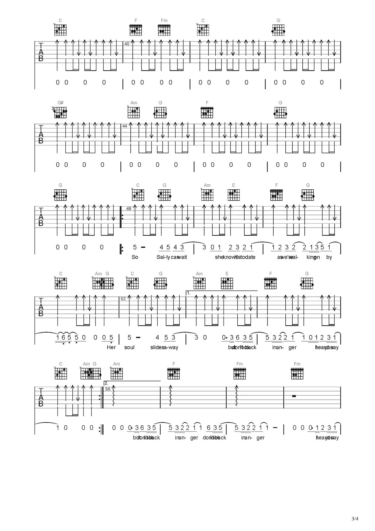 don吉他谱-弹唱谱-c调-虫虫吉他