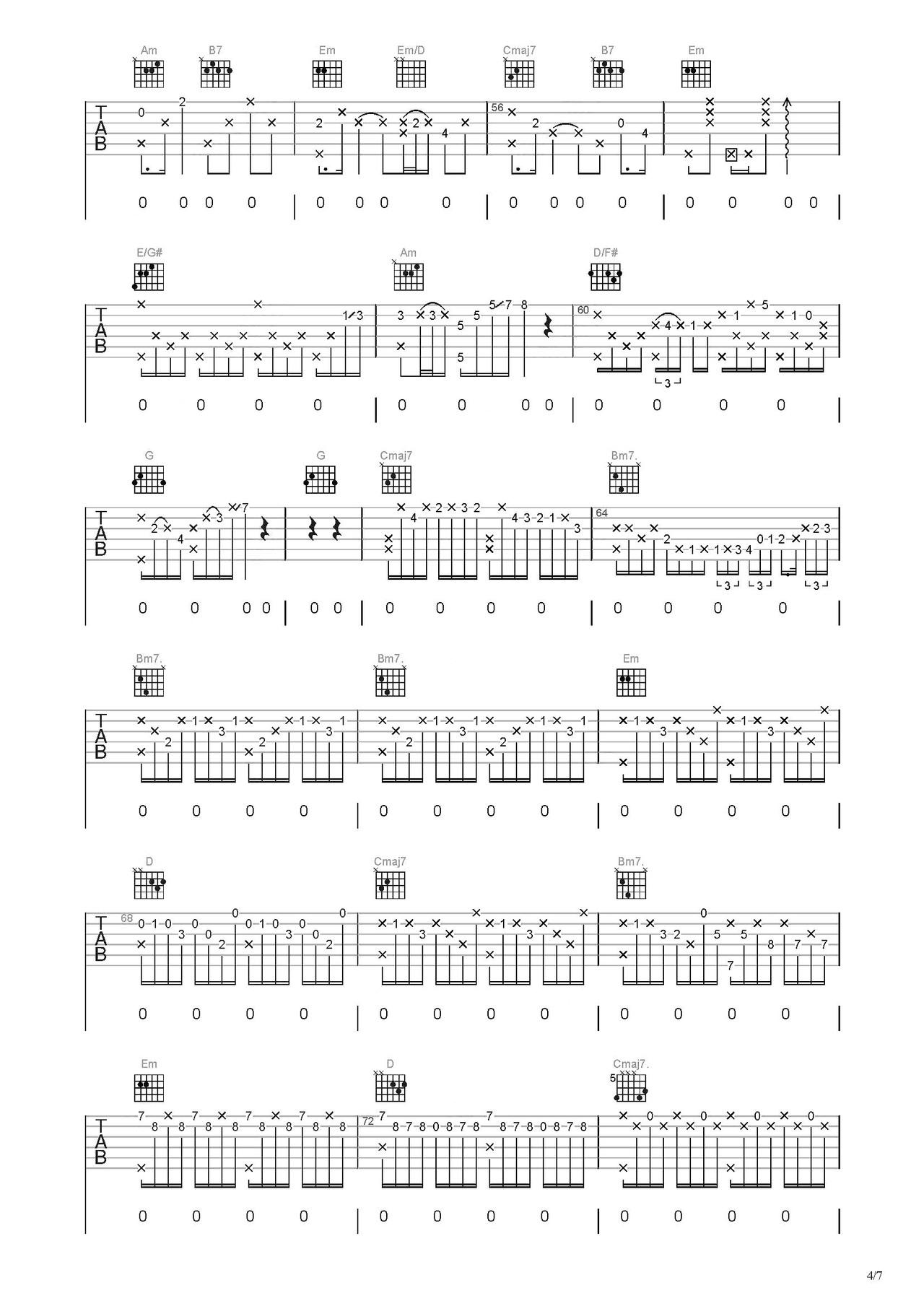 最伟大的作品吉他谱-弹唱谱-c调-虫虫吉他