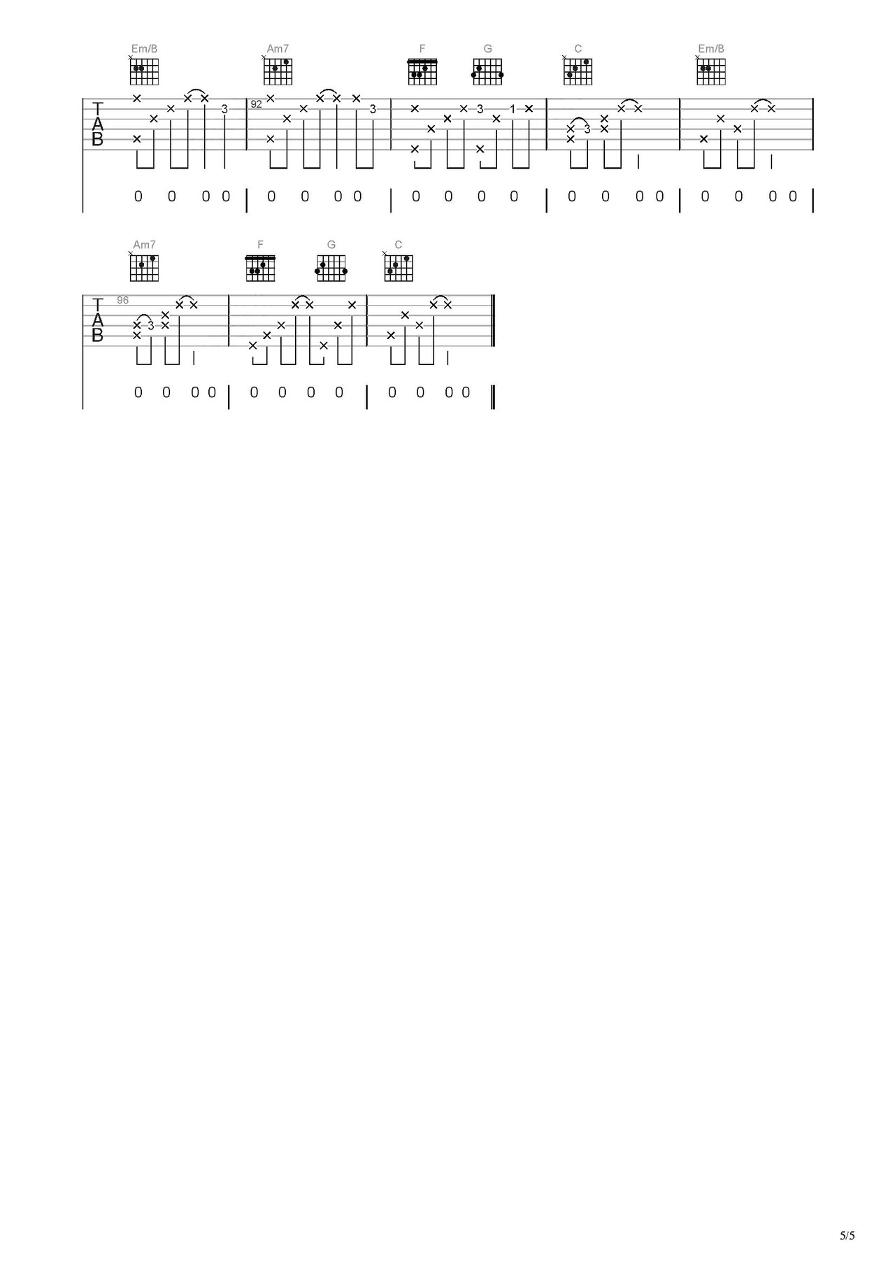 猎户星座吉他谱-弹唱谱-c调-虫虫吉他