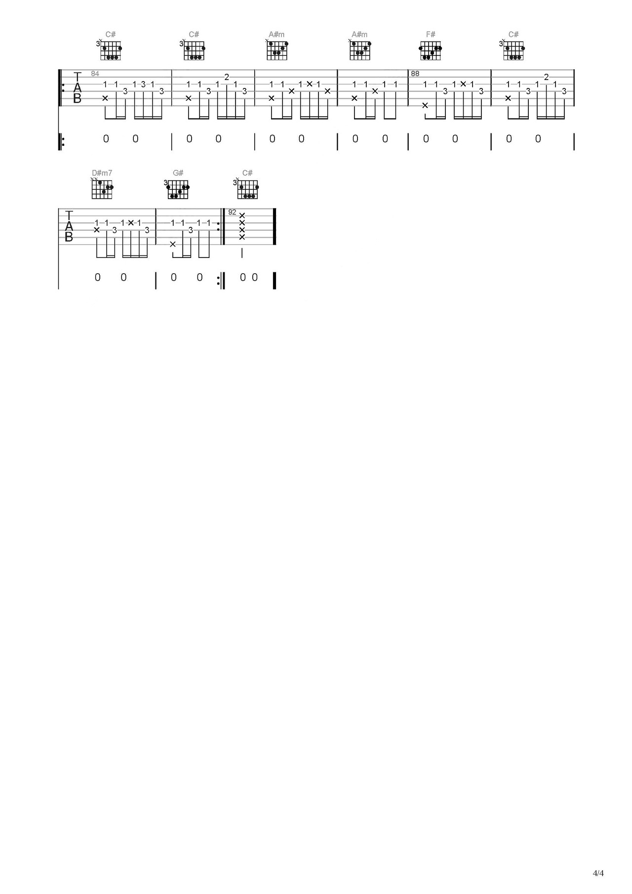 流光记吉他谱-弹唱谱-c调-虫虫吉他